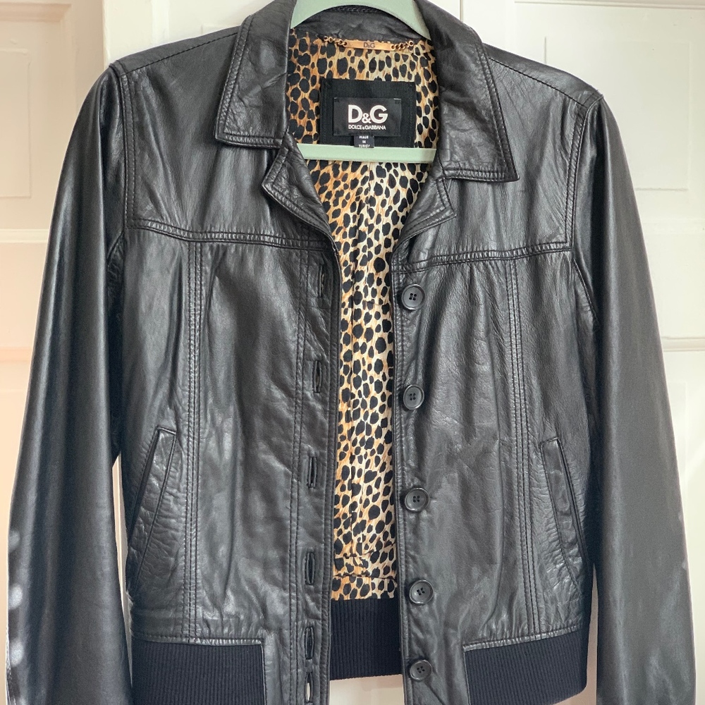 D&G leather jacket size 40